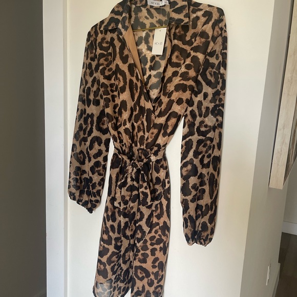 Animal print long sleeve dress - Picture 2 of 6